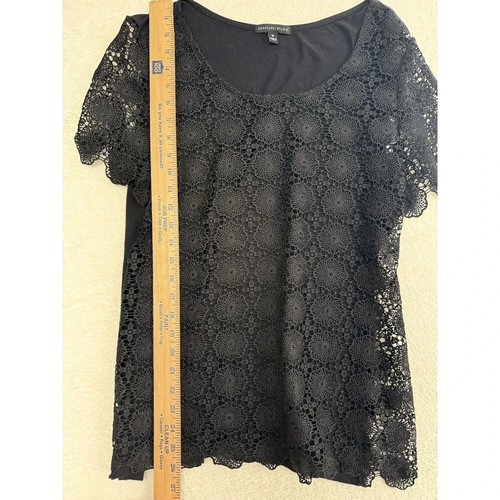 Black Lace Top Whimsigoth Witchy Dark‎ Romantic Fairy Flare Feminine Boho Size M